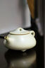 茶具茶壺月白汝窯 青澹墨雅冰裂釉功夫泡茶壺景德鎮手工陶瓷禮盒裝 月白 石瓢壺 225ml 曬單實(shí)拍圖
