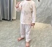 全棉時(shí)代嬰幼童家居服套裝寶寶睡衣打底衣針織長(cháng)袖透氣上下分體設計嬰兒 花園物語(yǔ)粉 100 曬單實(shí)拍圖