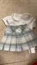 戴維貝拉（DAVE＆BELLA）女童夏裝學(xué)院風(fēng)兒童套裝中大童短袖短裙兩件套夏季新款童裝 綠色格【現貨】 90 cm（建議身高80-90cm） 曬單實(shí)拍圖