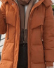 鴨鴨（YAYA）中長(cháng)款羽絨服女2025年新款冬季時(shí)尚復古休閑百搭連帽保暖鴨絨外套 日光橙色 M /160 曬單實(shí)拍圖