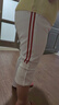 HKWZ白色冬季加厚一二道杠紅條校褲男女學(xué)生校服褲兒童褲運動(dòng)會(huì )廣場(chǎng)舞 白色雙紅條-加絨 5XL 曬單實(shí)拍圖