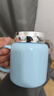 可愛(ài)陶瓷杯馬克杯帶蓋卡通鏡面喝水水杯杯子家用情侶高顏值 認真生活 1個(gè) 450ml 曬單實(shí)拍圖