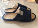 始豐【透氣吸汗】亞麻拖鞋男士特大碼居家靜音布拖鞋女室內舒適麻拖鞋 藏青【吸汗防臭】 46-47 【適合45-46碼】 曬單實(shí)拍圖