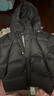 左西男童羽絨服冬季2025新款保暖兒童三防連帽面包服外套 黑色 160 曬單實(shí)拍圖