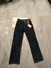 浪莎加絨牛仔褲女秋冬款高腰窄版直筒褲顯高顯瘦休閑煙管女褲 曬單實(shí)拍圖