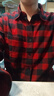 優(yōu)衣庫男女裝法蘭絨格子襯衫長(cháng)袖襯衣薄外套470187 470187/15珊瑚紅色 XL 曬單實(shí)拍圖
