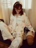 果殼（Gukoo）睡衣女25年春季新款純棉舒適甜美可愛(ài)小考拉長(cháng)袖女士家居服套裝A 奶白女套 S 曬單實(shí)拍圖