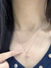 Grace Girl十字架項鏈女情侶款925銀純銀鎖骨鏈玫瑰金彩金送女友生日禮物 十字架項鏈-玫瑰金色 曬單實(shí)拍圖