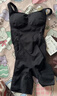 曲線(xiàn)主義黑巧系列寬肩帶折角腰塑身衣收腹后脫式帶胸墊收小肚子 超模黑 S 曬單實(shí)拍圖