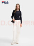 FILA斐樂(lè )官方女子針織長(cháng)袖衫2025冬時(shí)尚假兩件休閑修身亨利衫 曬單實(shí)拍圖
