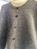 百圖（betu）女裝2025年冬季新款毛衣絨感軟糯假兩件小蘑菇胸針上衣女2511T88 灰色 M 曬單實(shí)拍圖