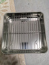 維艾（Newair）不銹鋼烤盤(pán)烤箱用燒烤盤(pán)食品級烤肉專(zhuān)用空氣炸鍋家用托盤(pán)瀝油網(wǎng)架 【食品級方盤(pán)+304網(wǎng)架】中號-20.7*20.7cm【正方形】 無(wú)規格 曬單實(shí)拍圖