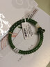 印象眸和田玉手鏈 男女款碧玉直切珠跑環(huán)單圈微黑點(diǎn)碧玉手串生日禮物 曬單實(shí)拍圖