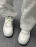 安踏（ANTA）男鞋板鞋子男2026春季新款皮面防潑水耐磨休閑鞋輕便潮流小白鞋男 象牙白/沙?；摇拘§`感】 42 曬單實(shí)拍圖