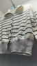 太平鳥(niǎo)女裝針織衫翻領(lǐng)撞色條紋春季女士修身內搭打底衫 白色 M 曬單實(shí)拍圖