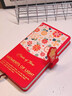 左蒂高顏值A6花朵搭扣記事本隨身通勤口袋花卉筆記小本子便攜記錄手賬本加厚會(huì )議記錄本-A6紅色 曬單實(shí)拍圖