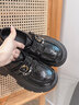 卓詩(shī)尼厚底樂(lè )福鞋女2026春季新款復古英倫風(fēng)增高休閑漆皮小皮鞋女鞋單鞋 黑色 37 曬單實(shí)拍圖