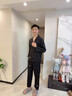 LULU CARTER100%桑蠶絲真絲睡衣送男友長(cháng)輩節日生日禮物高級感中國風(fēng)禮盒套裝 江南竹韻-雅黑 XL 建議【140-160斤】 曬單實(shí)拍圖