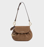 CHARLES&KEITH25冬新品翻蓋式絨面單肩包掛小豬包CK2-20671821-1 Mocha Brown摩卡棕 S 曬單實(shí)拍圖