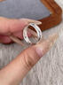 戚小米S999純銀戒指男士開(kāi)口戒指環(huán)簡(jiǎn)約光面男款食指戒情侶禮物送男友 《信仰》S999足銀戒指【開(kāi)口可調節】 曬單實(shí)拍圖