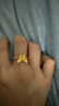 周六福新年禮物  黃金戒指女款5G足金精致金蝴蝶指環(huán) 計價(jià) 12號-2.77g 曬單實(shí)拍圖
