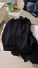 休閑運動(dòng)套裝男士春秋季純棉外套加絨寬松立領(lǐng)開(kāi)衫衛衣黑色跑步服 黑白（春秋-直筒三件套） L【105-120斤】 曬單實(shí)拍圖