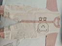 泡泡雨（PAOPAOYU）泡泡雨嬰幼兒連體衣開(kāi)春外出服秋季純棉無(wú)骨家居爬服哈衣寶寶衣服 小熊樂(lè )兜-粉色 66cm （2-5個(gè)月） 曬單實(shí)拍圖