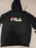 FILA 斐樂(lè )情侶款男女連帽衛衣冬季新款休閑寬松加絨保暖長(cháng)袖上衣 【常規款】正黑色-BK M 170/92A/M 曬單實(shí)拍圖