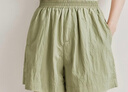 茵曼UPF50+原紗防曬薄款直筒短褲女2025年夏季新款運動(dòng)褲子 綠色 26 曬單實(shí)拍圖