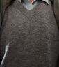 恒源祥純羊毛衫男背心男士秋冬季V領(lǐng)厚款針織坎肩馬甲毛衣男 淺灰 M 曬單實(shí)拍圖