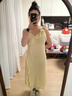 UR2025春季新款女裝波嬉度假風(fēng)荷葉邊吊帶連衣裙UWG750042 淺黃 (面料微透) L 曬單實(shí)拍圖