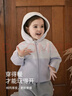戴維貝拉（DAVE＆BELLA）兒童搖粒絨外套連帽男童上衣寶寶衣服休閑女童外衣春裝新款 丁香紫【現貨】 110 cm（建議身高100-110cm） 曬單實(shí)拍圖