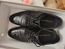紅蜻蜓商務(wù)皮鞋春秋男鞋通勤商務(wù)休閑牛皮結婚新郎皮鞋WHA45341黑色39 曬單實(shí)拍圖