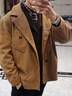 英倫雅痞復古夾克男2025春秋新款高級感小西裝男港風(fēng)寬松西服外套 棕色 L 適合【130-150】斤 曬單實(shí)拍圖