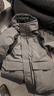 阿迪達斯25年冬款灰色派克羽絨服  商務(wù)通勤600蓬男士休閑羽絨連帽夾克 曬單實(shí)拍圖