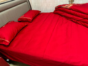 水星家紡結婚床上四件套純棉100%紅色婚慶床單被套新婚禮物龍鳳1.8m家居館 曬單實(shí)拍圖