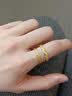 中國黃金（CHINA GOLD）黃金浪漫星河戒指男女款足金滿天星指環開口情侶對戒求婚結婚禮物 約1.59g星河戒指-女款 曬單實拍圖