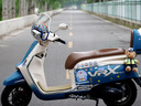 大陽(yáng)（DAYANG）VRX150芯動(dòng)版復古兩輪家用踏板摩托車(chē)油電混動(dòng)助力國四電噴可上牌 復古藍【芯動(dòng)版】贈尾箱貨架+前貨架大禮包 曬單實(shí)拍圖
