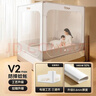 丸丫V2max防摔蚊帳兒童嬰兒床蚊帳家用一體防掉拉鏈回底單蚊帳1.5*2.0 曬單實(shí)拍圖