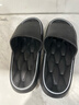 七色紡拖鞋男士踩屎感居家用情侶浴室洗澡防滑厚底戶(hù)外穿女涼拖 黑42-43 曬單實(shí)拍圖