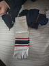 棉滿(mǎn)滿(mǎn)五指襪男秋冬季純棉襪子抗菌吸汗運動(dòng)風(fēng)條紋五趾分趾中筒襪4雙 曬單實(shí)拍圖