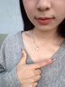 HR赫蓮娜輕奢幸運小馬項鏈女鎖骨鏈時(shí)尚首飾品新年情人節禮物送女友 幸運小馬項鏈（粉貝母） 曬單實(shí)拍圖