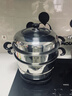 蘇泊爾SUPOR 蒸鍋真味鮮不銹鋼雙層復底28cm蒸魚(yú)鍋加高鍋蓋蒸籠EZ28BS04 曬單實(shí)拍圖