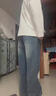真維斯戶(hù)外運動(dòng)牛仔褲男士春秋季寬松直筒高街復古潮流舒適長(cháng)褲 水泥灰 31 曬單實(shí)拍圖