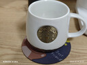 星巴克（Starbucks）杯子陶瓷馬克杯經(jīng)典黑白情侶咖啡水杯帶蓋勺大容量家用禮物盒裝 白色單杯+金色勺子+瓷蓋 曬單實(shí)拍圖