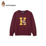 暇步士（Hush Puppies）童裝兒童線(xiàn)衣女童學(xué)院風(fēng)毛衣男童套頭針織衫 波爾多紅   140    曬單實(shí)拍圖