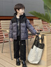 ASK JUNIOR【加拿大鴨絨】?jì)和鸾q服冬中大童保暖7A抗菌絨男童國風(fēng)新年外套 曬單實(shí)拍圖