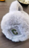 咕咕象毛絨耳罩保暖耳套女男士冬季護耳朵套冬天耳暖防寒耳包學(xué)生耳捂子 灰色1個(gè)（82303） 曬單實(shí)拍圖