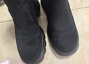 思加圖冬季新款通勤彈力靴瘦瘦靴中靴厚底增高女靴子Y2563DZ5 漆夜黑 37 曬單實(shí)拍圖