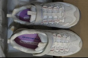 Skechers斯凱奇兒童鞋復古運動(dòng)鞋女童鞋秋冬新款鞋緩震跑步鞋303967L 女童/白色/薰衣草色/WLV 33 曬單實(shí)拍圖